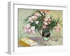 Oleanders and Books, 1888-Vincent van Gogh-Framed Premium Giclee Print