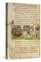 Oleg of Novgorod's campaign against Constantinople (from the Radziwill Chronicle), 15th century-null-Stretched Canvas