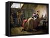 Oleograph Depicting the Scene of the Death of Mimi', from the Opera La Boheme-Giacomo Puccini-Framed Stretched Canvas