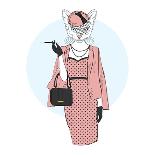 Bunny Dressed up in Pullover-Olga_Angelloz-Art Print