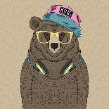 Portrait of Bear in Pullover-Olga_Angelloz-Art Print