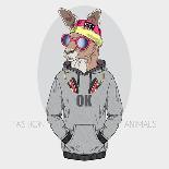 Portrait of Bear in Pullover-Olga_Angelloz-Art Print