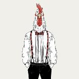 Rooster with Navy Tattoo-Olga_Angelloz-Art Print