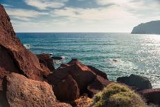 Big Rocks on the Beautiful Red Beach-Olga Gavrilova-Photographic Print