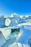 Ice Splash Out Formation With Icicles, Lake Baikal, Siberia, Russia, March-Olga Kamenskaya-Framed Stretched Canvas