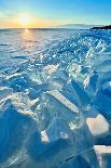 Ice Splash Out Formation With Icicles, Lake Baikal, Siberia, Russia, March-Olga Kamenskaya-Framed Stretched Canvas