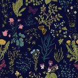 Gold Vintage Seamless Pattern with Garden Roses-Olga Korneeva-Art Print
