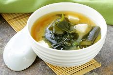 Japanese Miso Soup with Tofu and Seaweed-Olga Krig-Photographic Print