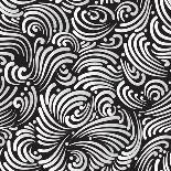 Abstract Black And White Background, Seamless Pattern-Olga Lebedeva-Art Print