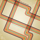 Abstract Retro Lines Background-OlgaYakovenko-Photographic Print