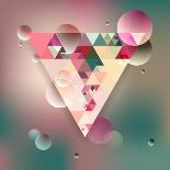 Colorful Geometric Background with Triangles. Vector EPS 10.-Olha Kostiuk-Art Print