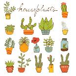 Beautiful Set of Hand Drawn Houseplants-Olillia-Art Print