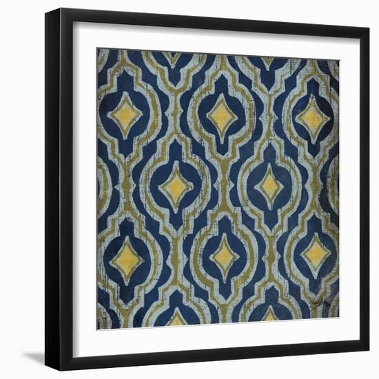 Olive and Indigo Modele II-Elizabeth Medley-Framed Art Print