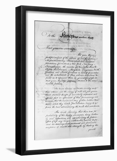 Olive Branch Petition, 1775-null-Framed Giclee Print