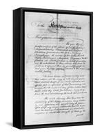 Olive Branch Petition, 1775-null-Framed Stretched Canvas