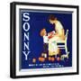 Olive, California, Sonny Brand Citrus Label-Lantern Press-Framed Art Print