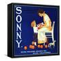 Olive, California, Sonny Brand Citrus Label-Lantern Press-Framed Stretched Canvas