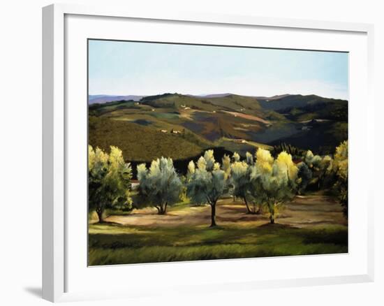 Olive Grove in Italy-Helen J. Vaughn-Framed Giclee Print