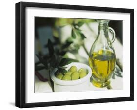 Olive Oil and Green Olives-Christine Gillé-Framed Photographic Print