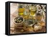 Olive Oil and Olives-null-Framed Stretched Canvas