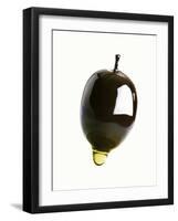 Olive Oil Dripping from an Olive-Dieter Heinemann-Framed Photographic Print