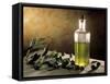 Olive Oil in Bottle, Olives-Michael Brauner-Framed Stretched Canvas