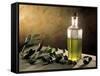 Olive Oil in Bottle, Olives-Michael Brauner-Framed Stretched Canvas