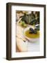 Olive Oil in Bowl with Black Olives, Crackers Beside It-Foodcollection-Framed Photographic Print