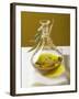 Olive Oil in Carafe with Olive Branch-null-Framed Photographic Print