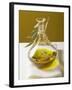 Olive Oil in Carafe with Olive Branch-null-Framed Photographic Print