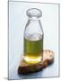 Olive Oil in Small Bottle and a Slice of Bread-Joerg Lehmann-Mounted Photographic Print