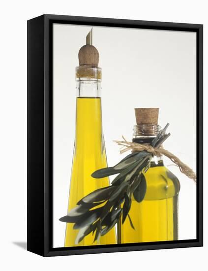 Olive Oil in Two Bottles-null-Framed Stretched Canvas