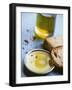 Olive Oil on Plate with Slices of Bread & Olive Oil Bottle-Joerg Lehmann-Framed Photographic Print