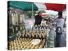 Olive Oil Stall at the Italian Market at Walton-On-Thames, Surrey-Hazel Stuart-Stretched Canvas