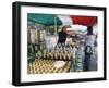 Olive Oil Stall at the Italian Market at Walton-On-Thames, Surrey-Hazel Stuart-Framed Photographic Print