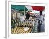 Olive Oil Stall at the Italian Market at Walton-On-Thames, Surrey-Hazel Stuart-Framed Photographic Print