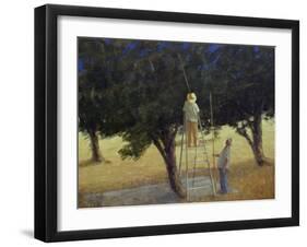 Olive Pickers, 1985-Lincoln Seligman-Framed Giclee Print