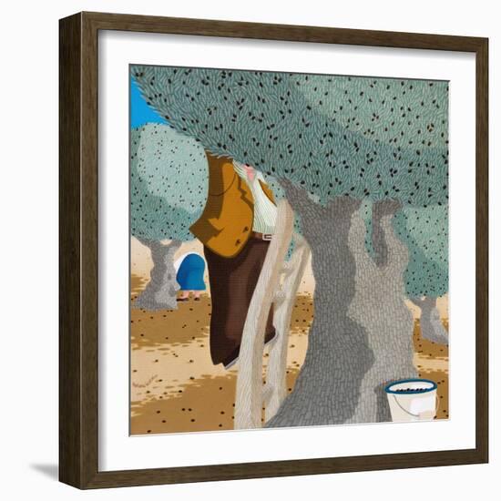 Olive Pickers, 2011-Victoria Webster-Framed Giclee Print