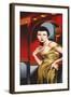 Olive Satin Dress-Catherine Abel-Framed Giclee Print