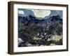 Olive Trees with the Alpilles in the Background-Vincent van Gogh-Framed Giclee Print