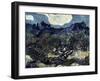 Olive Trees with the Alpilles in the Background-Vincent van Gogh-Framed Giclee Print