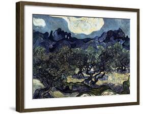 Olive Trees with the Alpilles in the Background-Vincent van Gogh-Framed Giclee Print