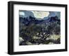 Olive Trees with the Alpilles in the Background-Vincent van Gogh-Framed Giclee Print