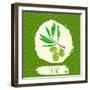 Olive with Dots Pattern-Anton Yanchevskyi-Framed Art Print