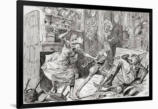 Oliver Aroused. The Cruel Insult to His Dead Mother Had Set His Blood on Fire. the Cowardly Torment-null-Framed Giclee Print