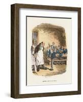 Oliver Asking for More, Illustration for 'Oliver Twist' by Charles Dickens (Colour Litho)-George Cruikshank-Framed Giclee Print