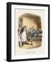 Oliver Asking for More, Illustration for 'Oliver Twist' by Charles Dickens (Colour Litho)-George Cruikshank-Framed Giclee Print