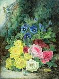 Apple Blossoms, a Primrose and Birds Nest on a Mossy Bank-Oliver Clare-Giclee Print