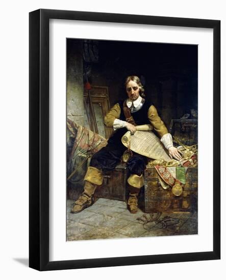 Oliver Cromwell, 1867-Emanuel Leutze-Framed Premium Giclee Print