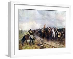 Oliver Cromwell and His Troops at Dunbar Singing the 118th Psalm, 1926-Andrew Garrick Gow-Framed Giclee Print